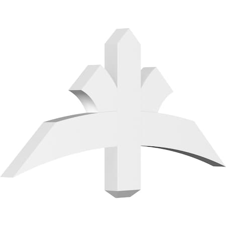 Ekena Millwork Davenport Architectural Grade PVC Gable Bracket, 36"W x 16 1/2"H x 2"D x 4"F, 11/12 Pitch GBP036X17X0204DAV00